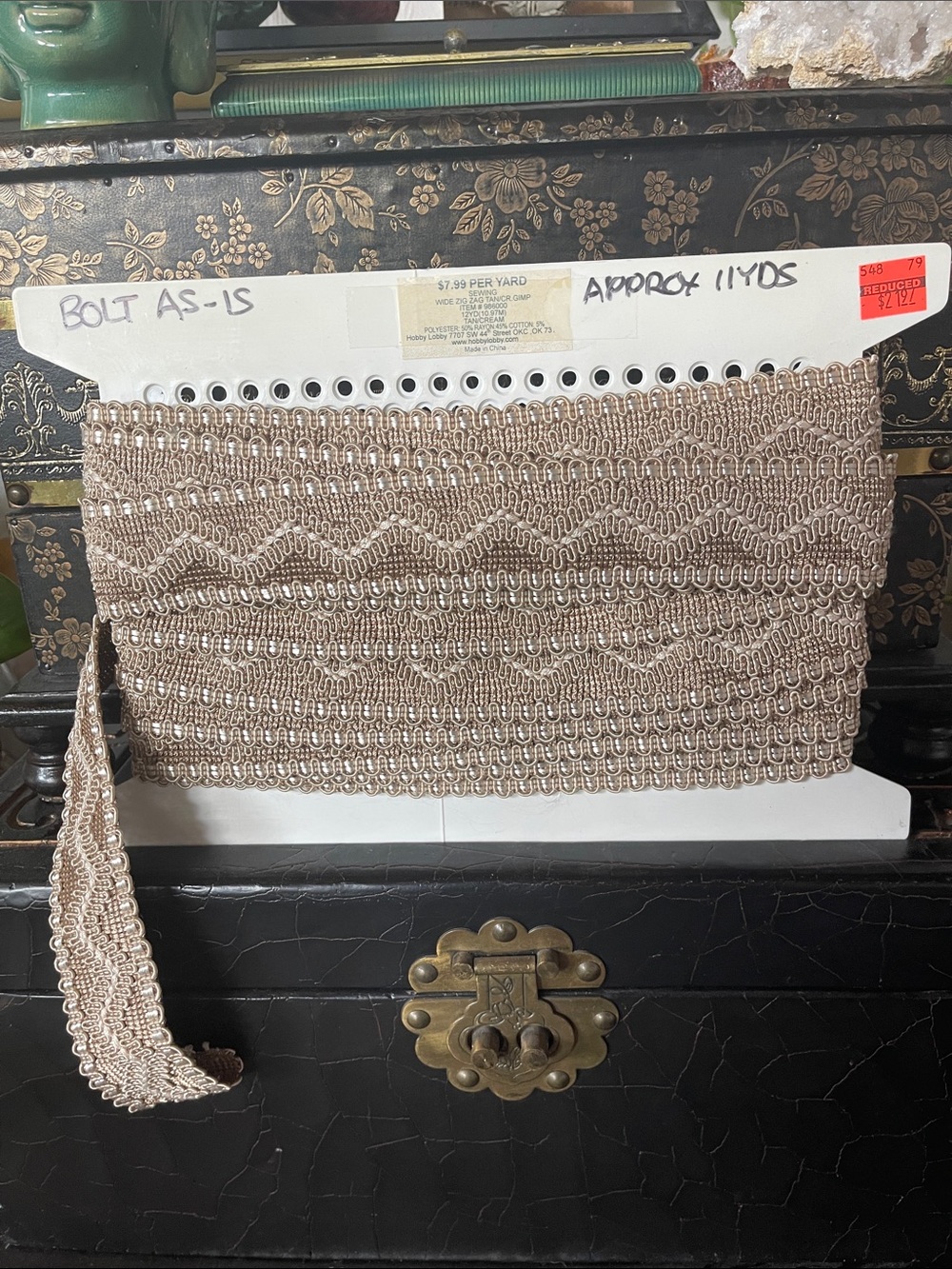 Decorative Beige Heavy Trim 7 yards